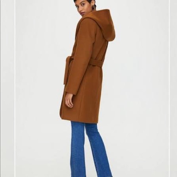Aritzia Wilfred Montgomery Hooded Wrap Coat - Picture 3 of 14
